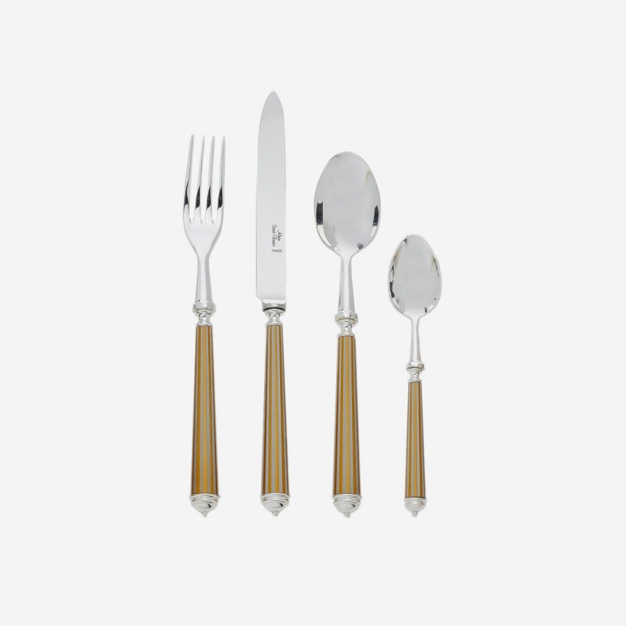 Dining Alain Saint-Joanis | Lignes Gold Plated 4-Piece Cutlery Set