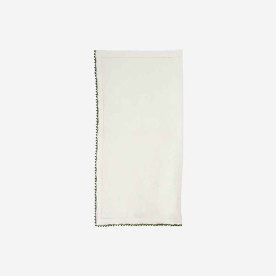 The Tabletop Edit Iloema | Piquillos Green Dinner Napkin