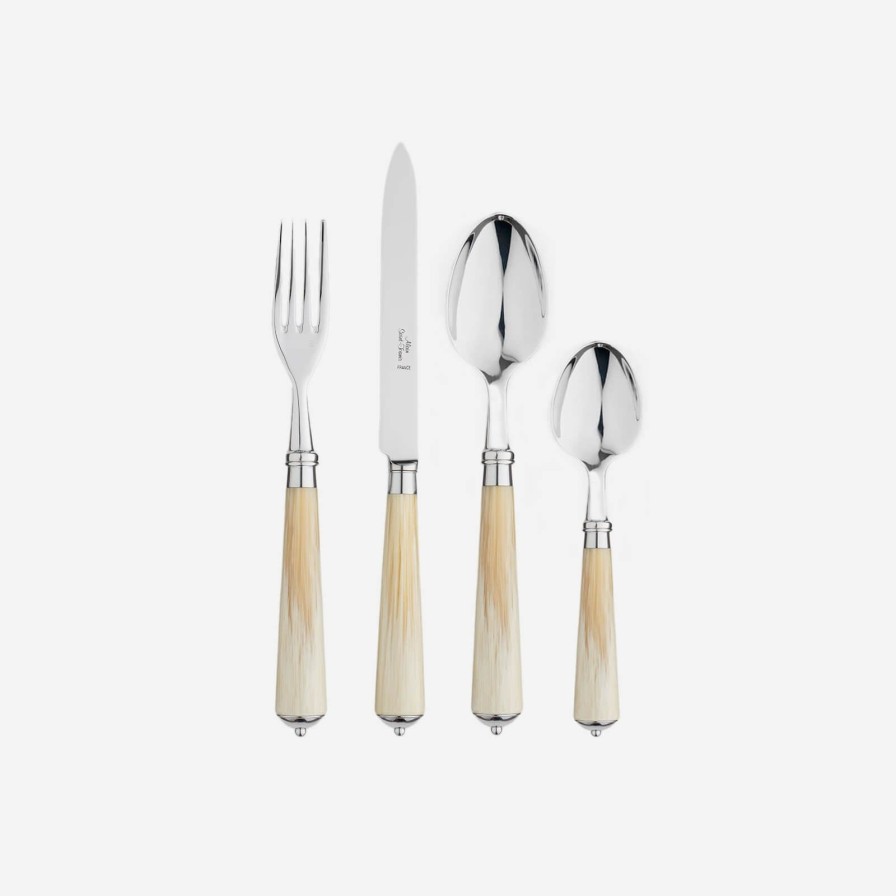 The Tabletop Edit Alain Saint-Joanis | Julia Light Horn 4-Piece Cutlery Set