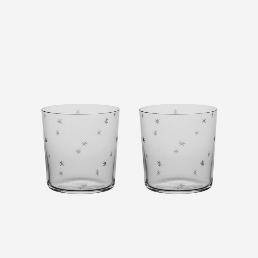 Glassware & Barware Richard Brendon | Star Cut Rocks Glass-Set Of 2