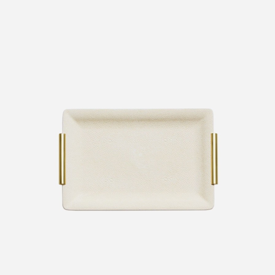 Dining Aerin | Shagreen Vanity Tray Cream