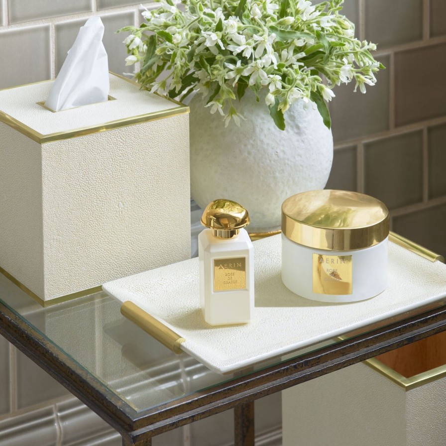 Dining Aerin | Shagreen Vanity Tray Cream