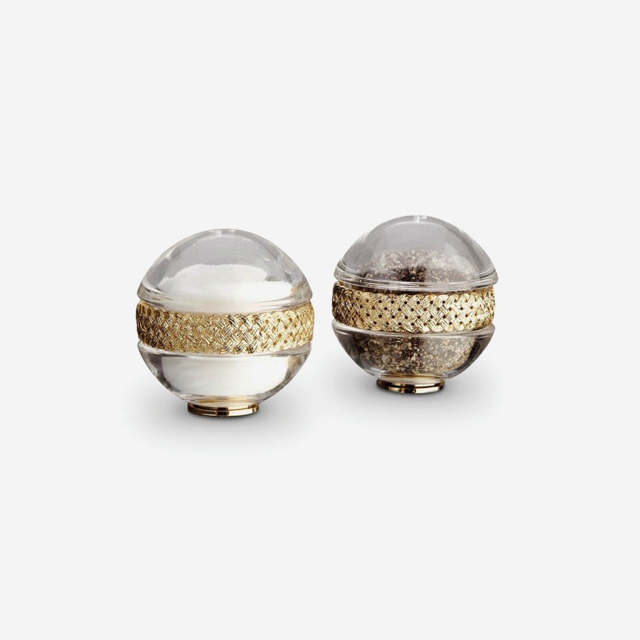 Dining L'Objet | Braid Gold Salt & Pepper Set