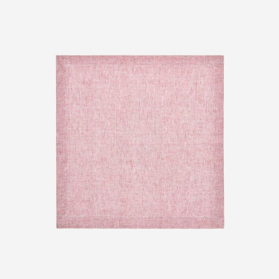 Dining Atelier Bonadea | Candy Raspberry Striped Dinner Napkin