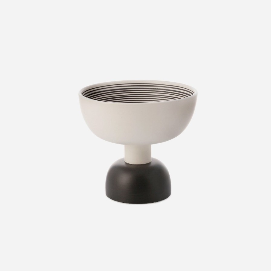 Dining Bitossi Ceramiche | B&W Tall Raised Bowl