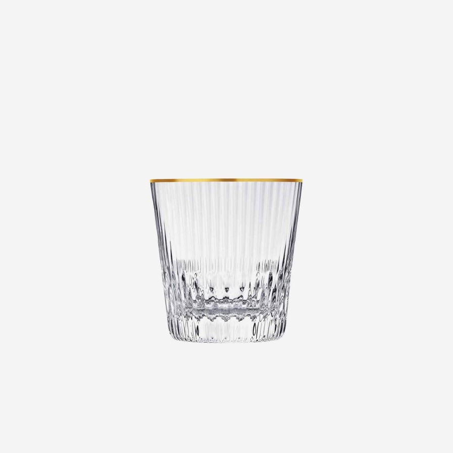 Glassware & Barware St Louis | Apollo Old Fashion Glass #3 Gold Rim