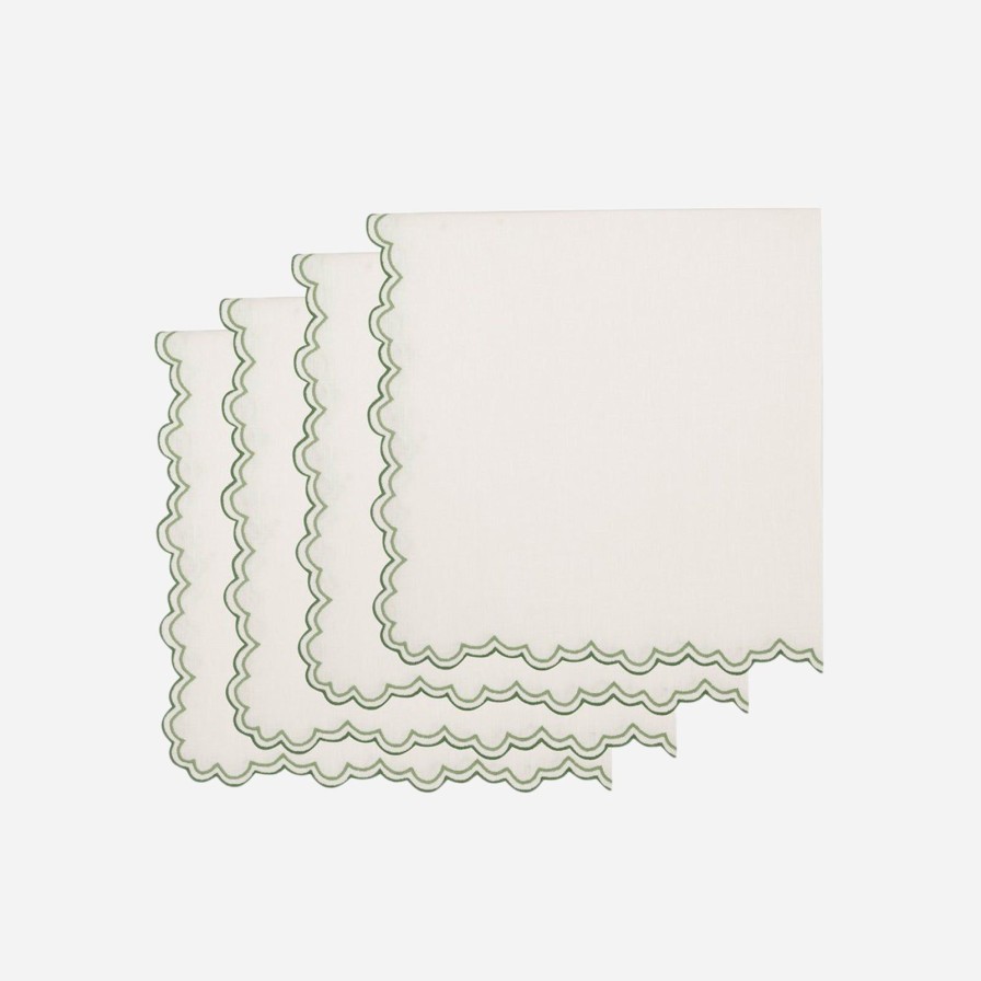 Dining Los Encajeros | Willow Green Napkin-Set Of 4