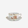 Dining Herend | Fortuna Teacup & Saucer Antique Brown