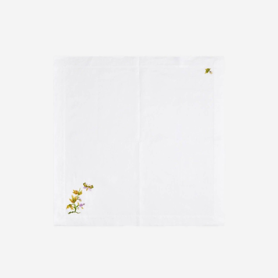 Dining Atelier Bonadea | Lilac Flower & Butterfly Dinner Napkin