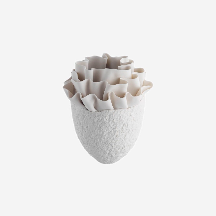 Home Accessories Fos Ceramiche | Anthozoa White Tall Vase