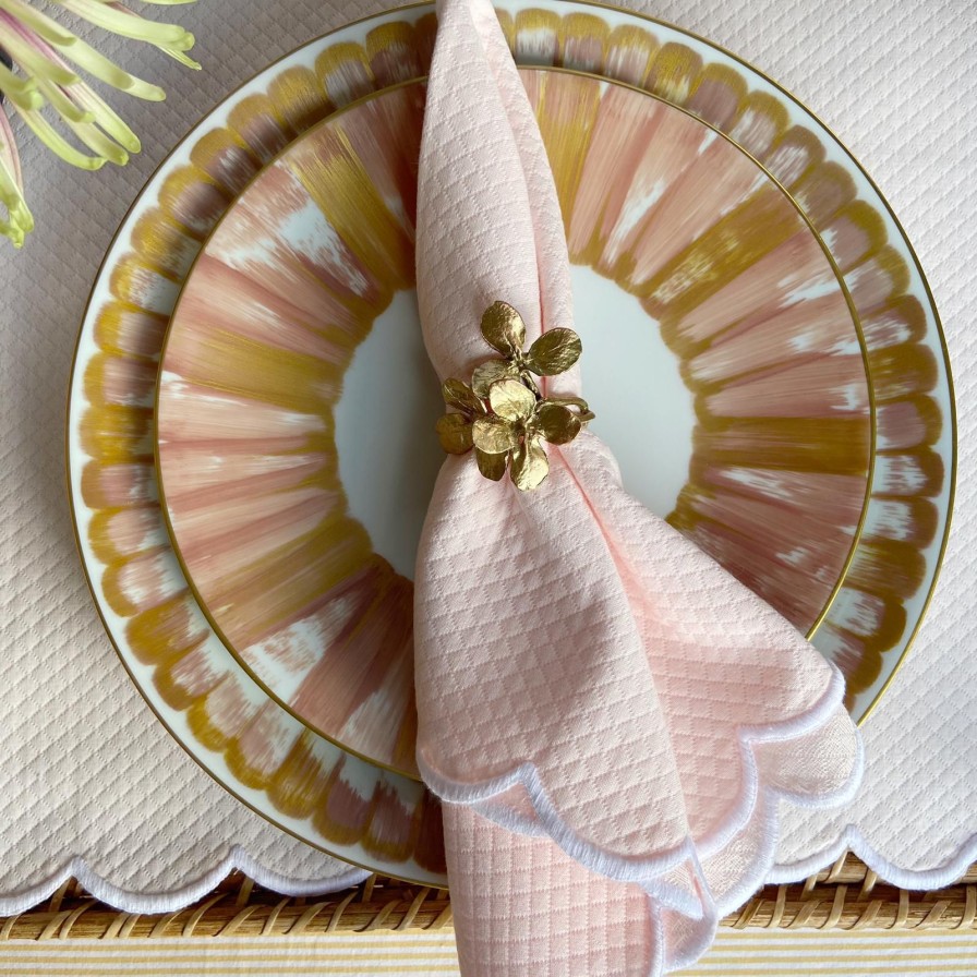 Dining Matouk | Set Of Four Savannah Gardens Pink Napkins