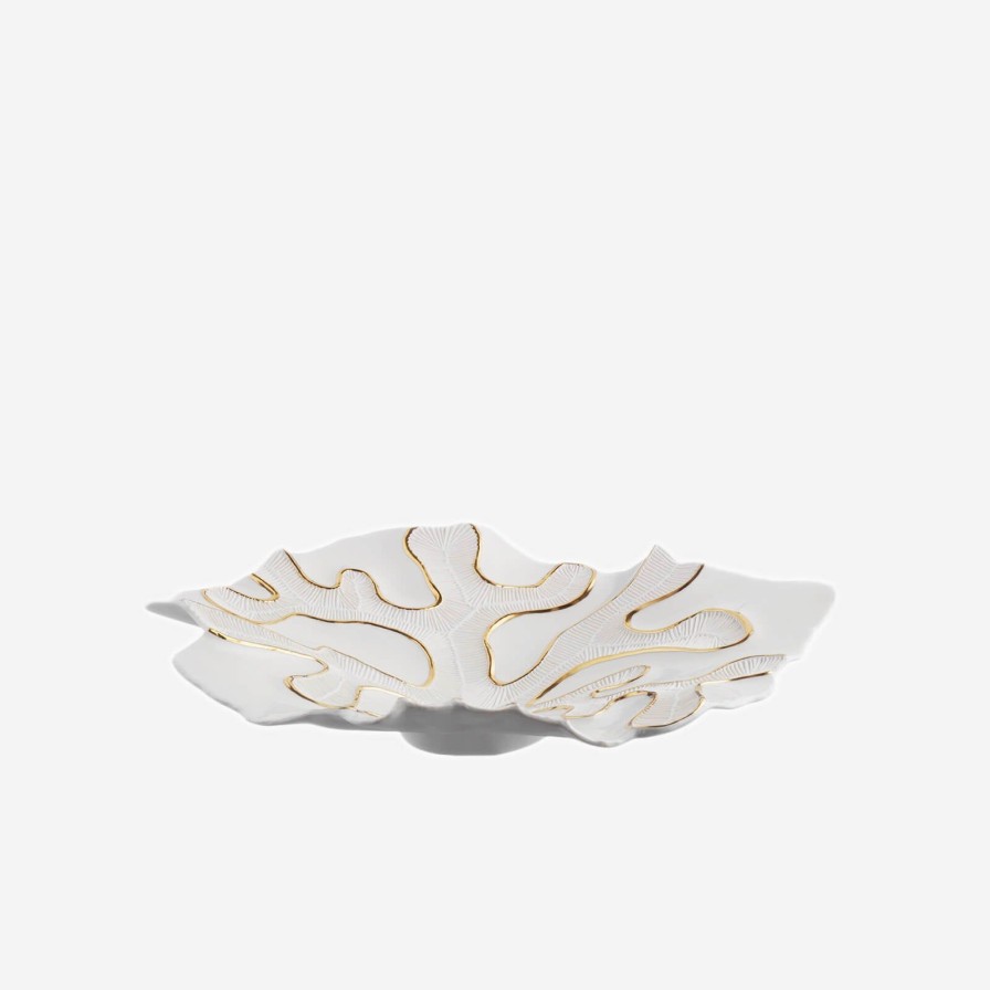 Dining Fos Ceramiche | Fossilia Gold Centerpiece