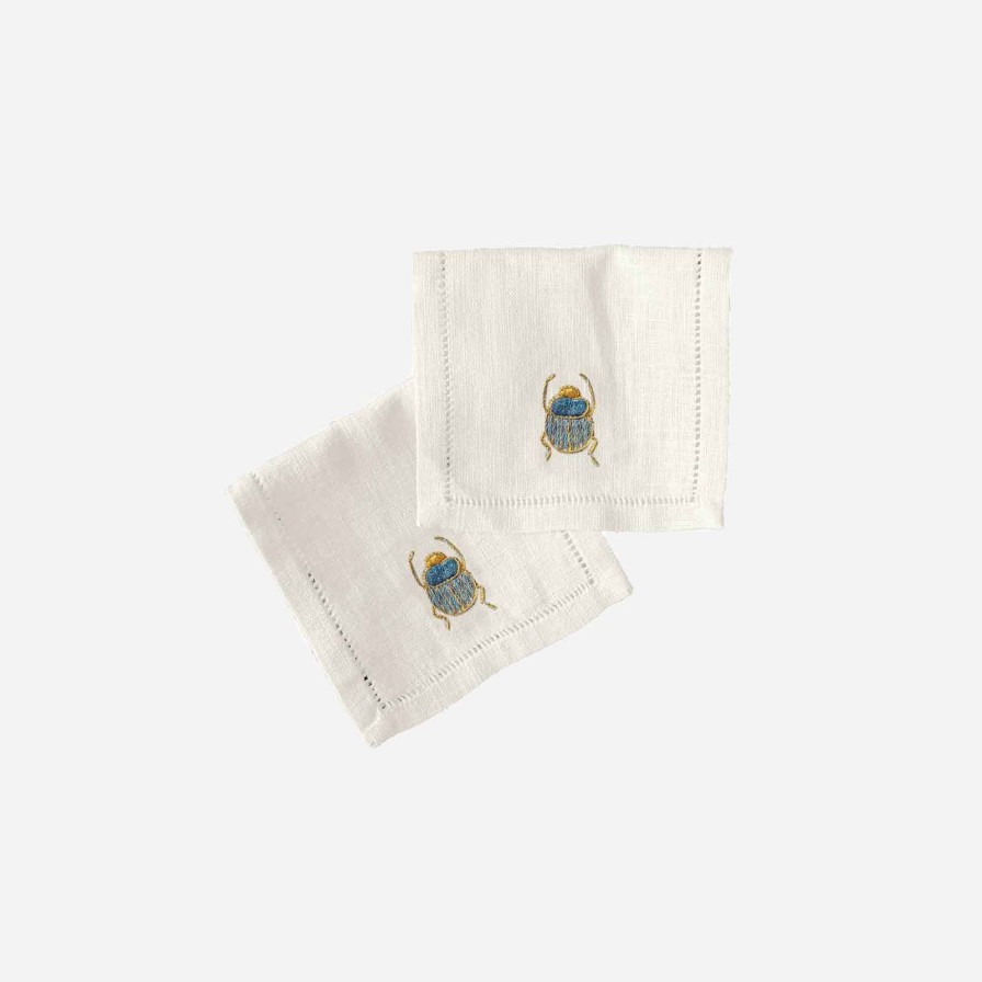 The Tabletop Edit Malaika | Scarab Cocktail Napkin-Set Of Six