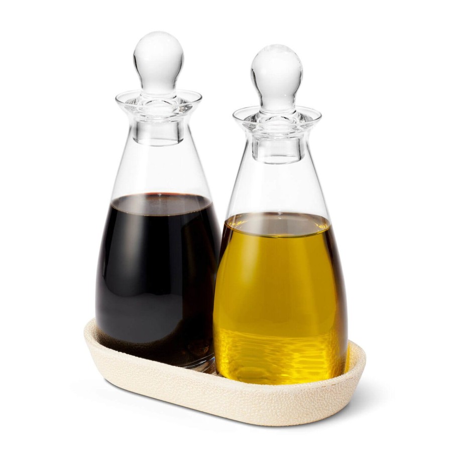 The Tabletop Edit Aerin | Shagreen Oil & Vinegar Bottle Set