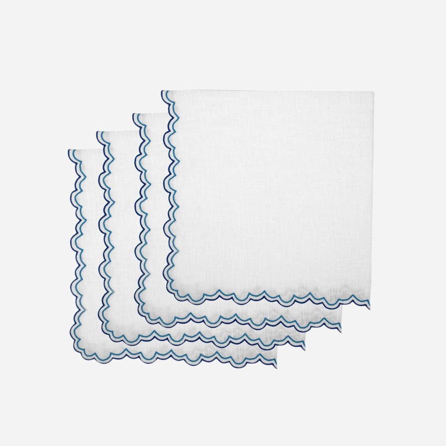 Dining Los Encajeros | Willow Blue Napkin-Set Of 4