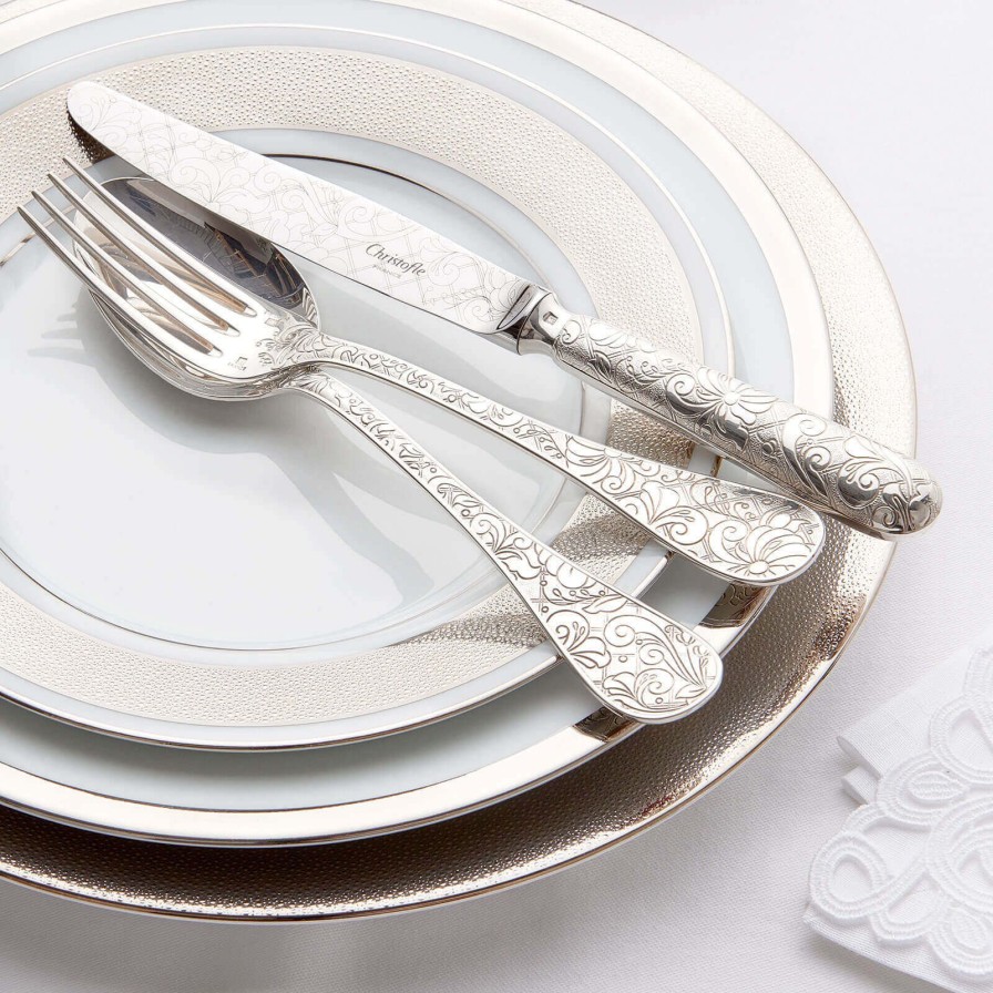 Dining Christofle | Jardin D'Eden 4-Piece Silver Plated Cutlery Set