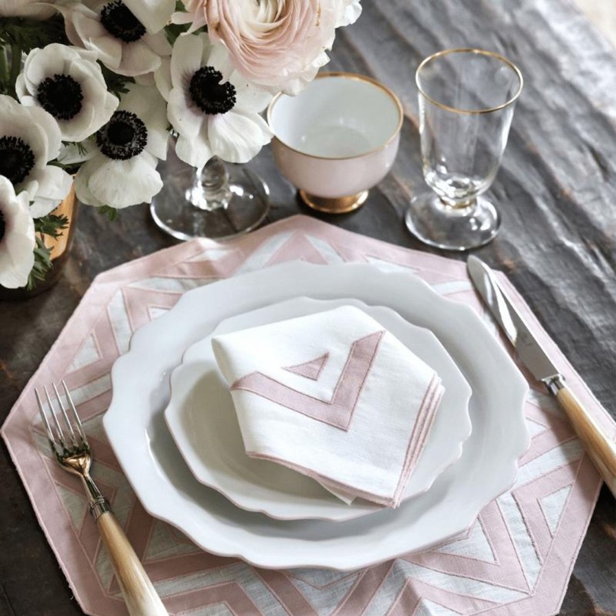 The Tabletop Edit Los Encajeros | Bali Placemat Powder Pink-Set Of 4