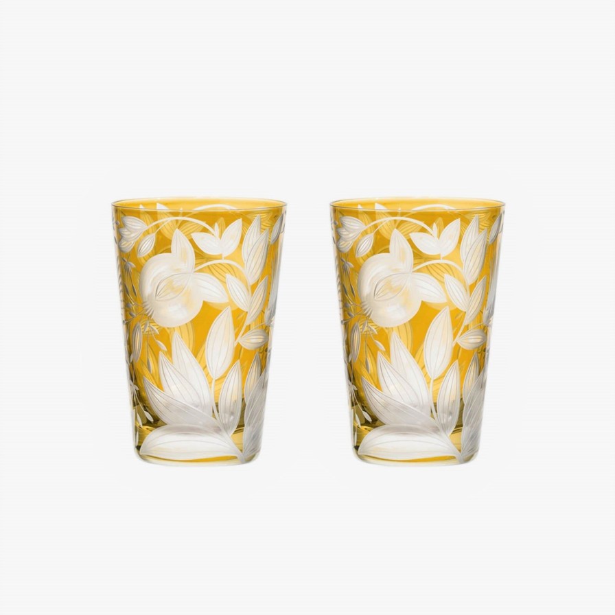 Glassware & Barware Artel | Verdure Large Tumbler Amber-Set Of 2