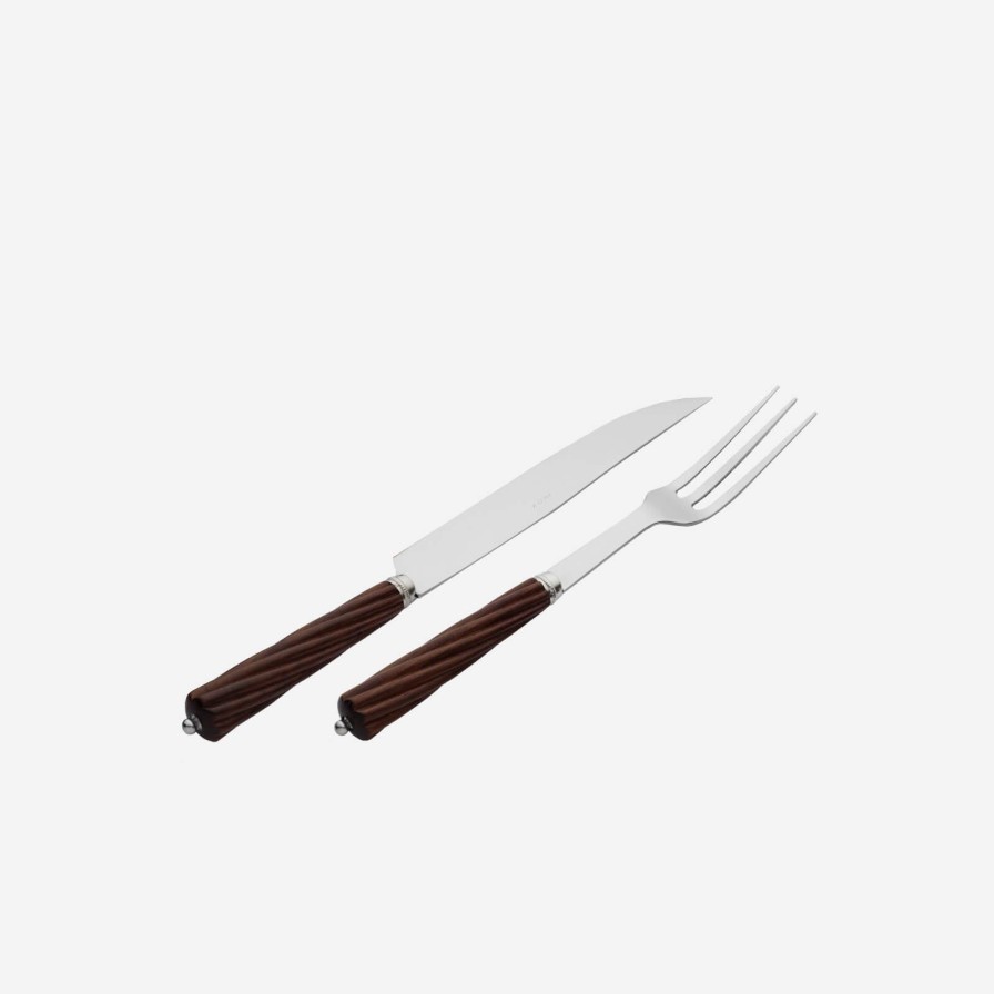 Dining Alain Saint-Joanis | Oregon Rosewood 2-Piece Carving Set