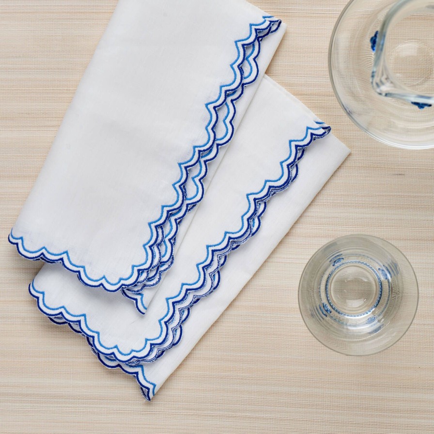 Dining Los Encajeros | Willow Blue Napkin-Set Of 4