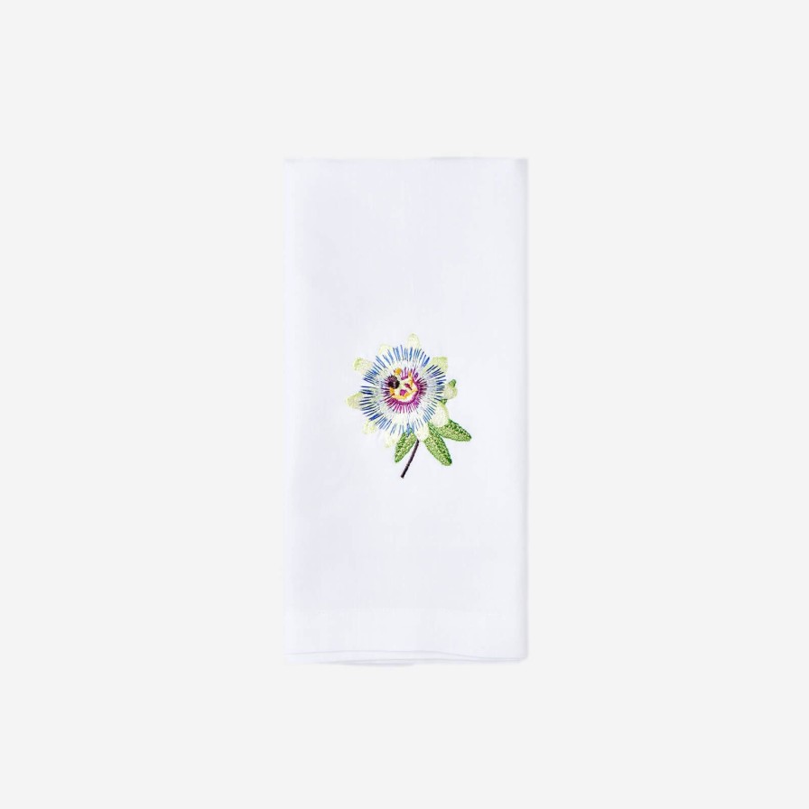 Dining Marie de Fels | Passion Flower Embroidered Napkin