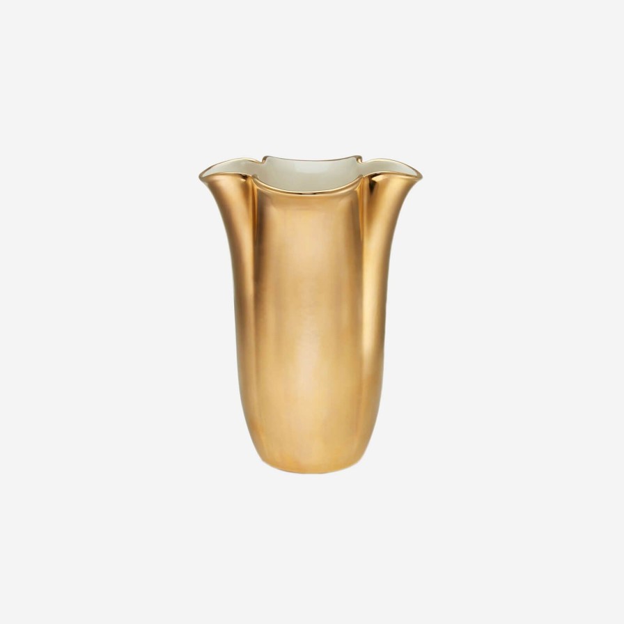 Home Accessories Aerin | Gilded Clover Tall Vase