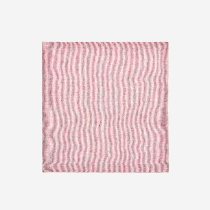 Dining Atelier Bonadea | Candy Raspberry Striped Dinner Napkin