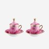 Dining Ginori 1735 | Oriente Italiano Espresso Cup With Lid & Saucer Porpora-Set Of 2