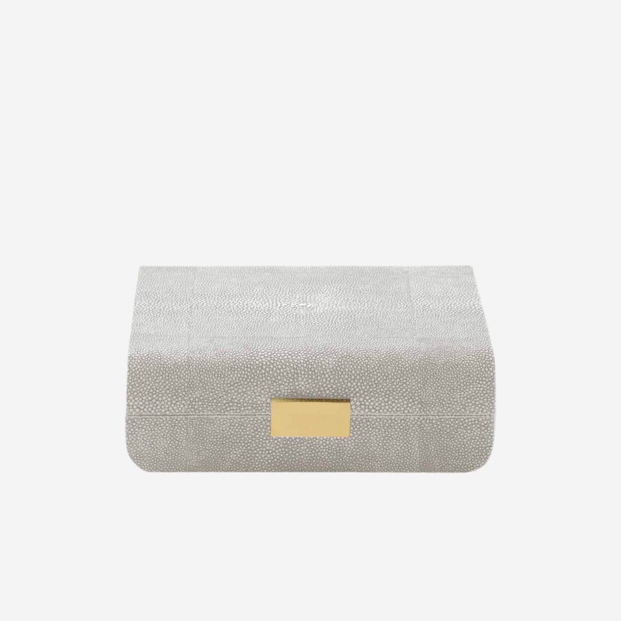 Home Accessories Aerin | Modern Shagreen Small Jewellery Box Dove