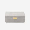 Dining Aerin | Modern Shagreen Large Jewellery Box Dove