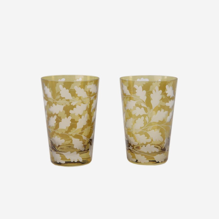 Glassware & Barware Artel | Oak Leaves Large Tumbler Taupe-Set Of 2