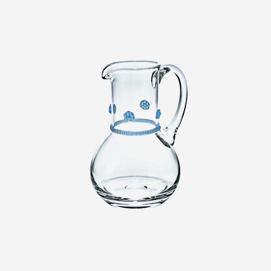 Glassware & Barware Theresienthal | Soft Blue Rosettes Pitcher