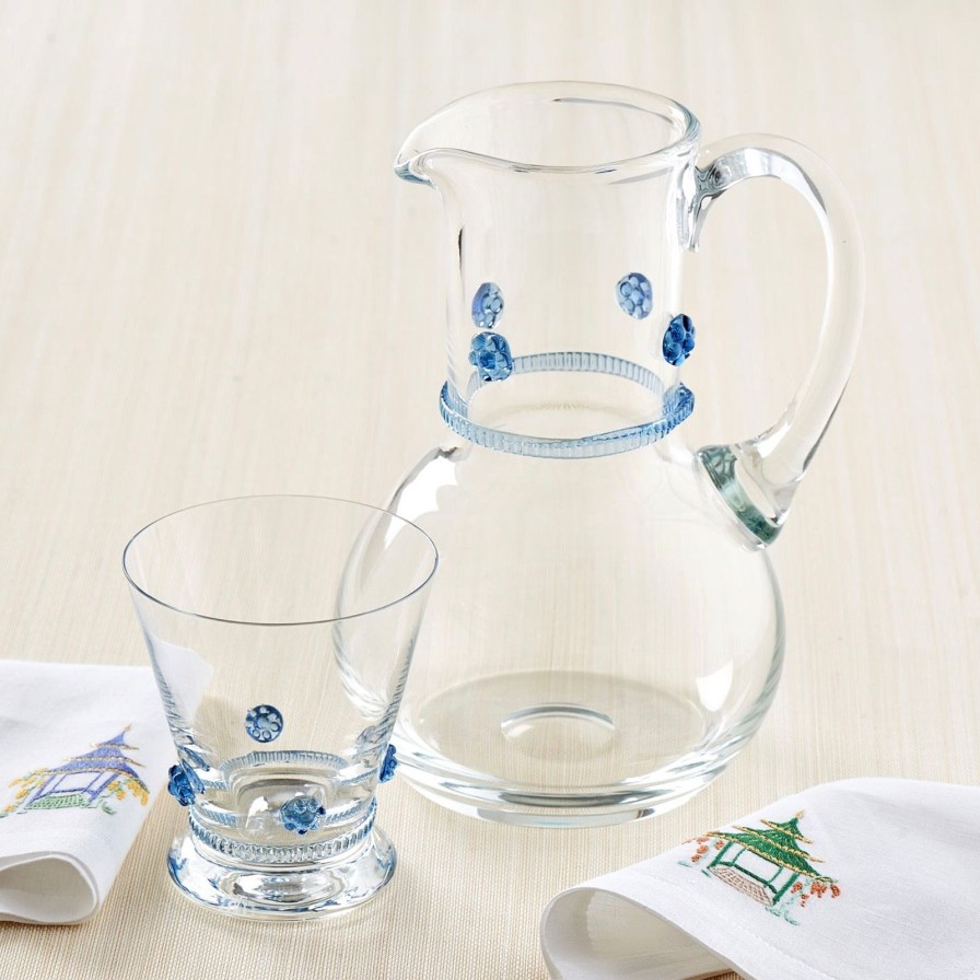 Glassware & Barware Theresienthal | Soft Blue Rosettes Pitcher