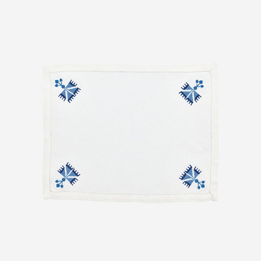 Dining Malaika | Ottoman Carnation Placemat-Blue