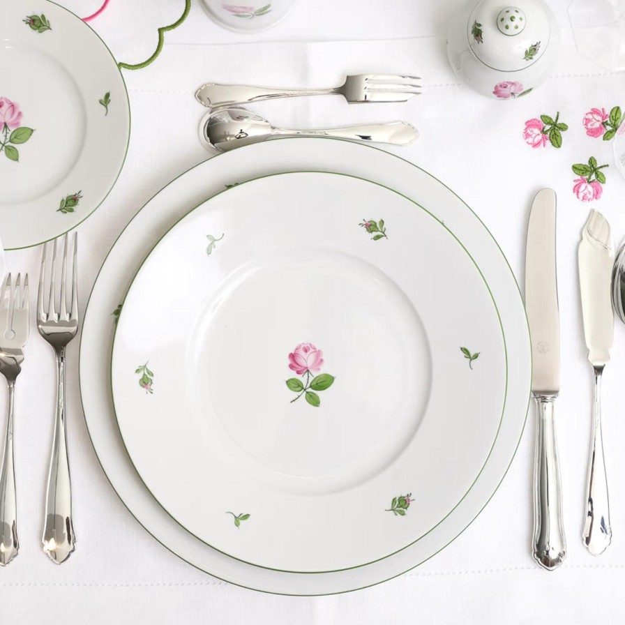 The Tabletop Edit Augarten Wien 1718 | Viennese Rose Dinner Plate