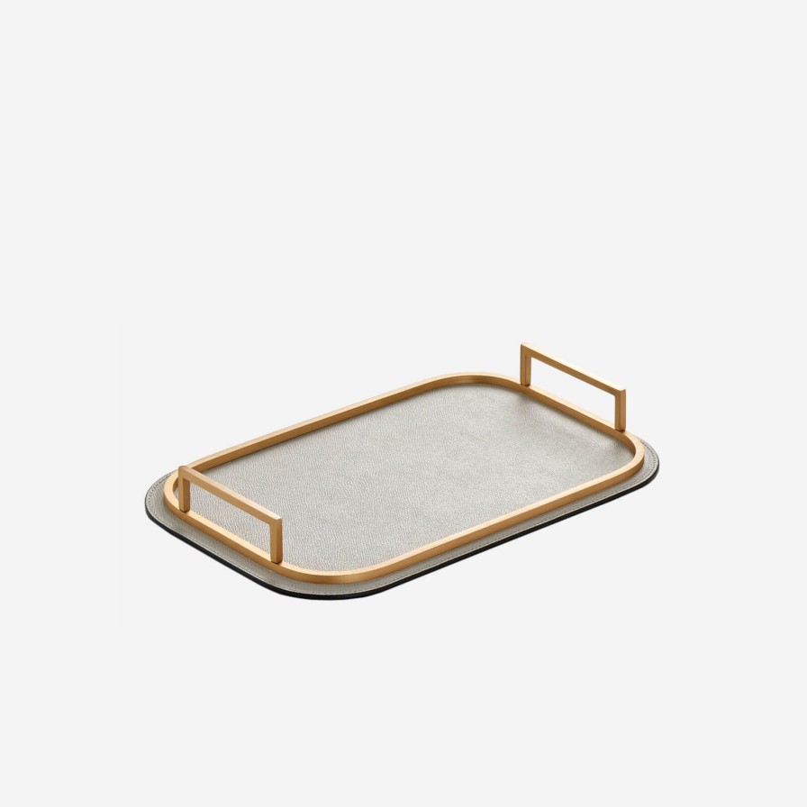 Dining Giobagnara | Bellini Small Rectangular Tray Light Grey