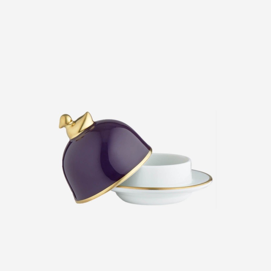 Dining Legle | Sous Le Soleil Aubergine Butter Dish