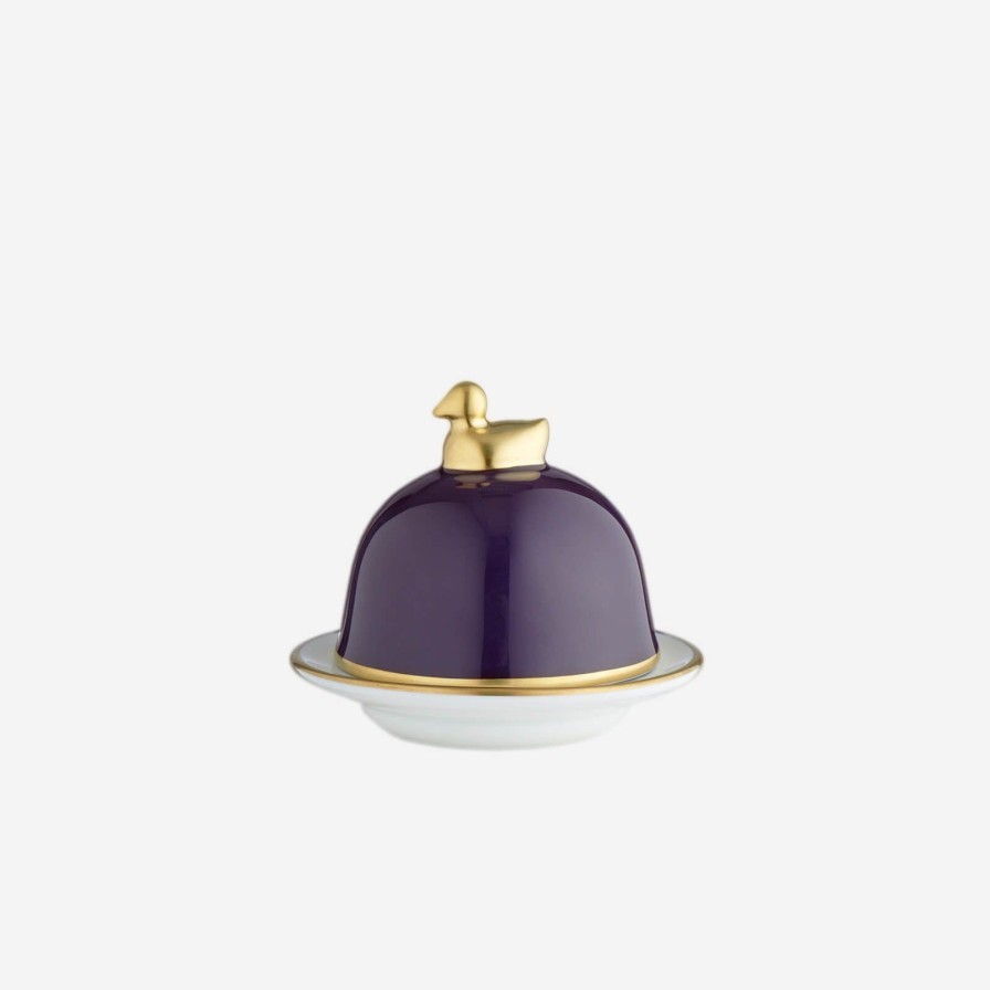 Dining Legle | Sous Le Soleil Aubergine Butter Dish