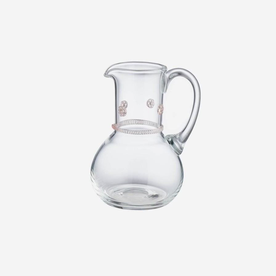 Glassware & Barware Theresienthal | Soft Pink Rosettes Pitcher