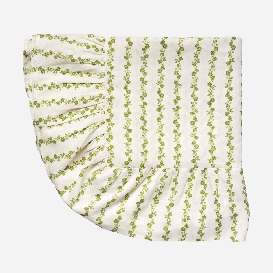 Dining Projektityyny | Seppele Stripe Frill Tablecloth Peridot