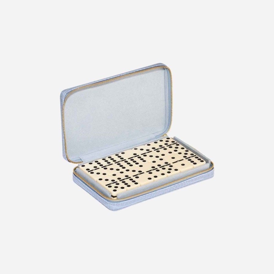 Home Accessories Aerin | Enzo Travel Domino Set-Hydrangea Blue