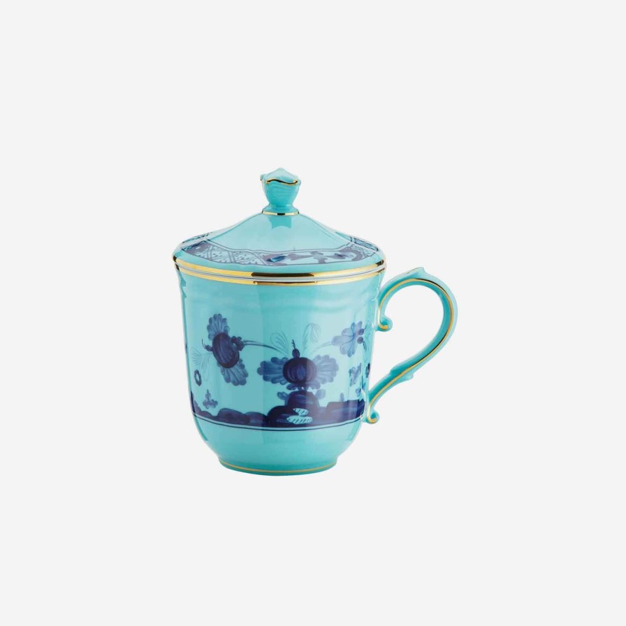 Dining Ginori 1735 | Oriente Italiano Mug With Lid Iris