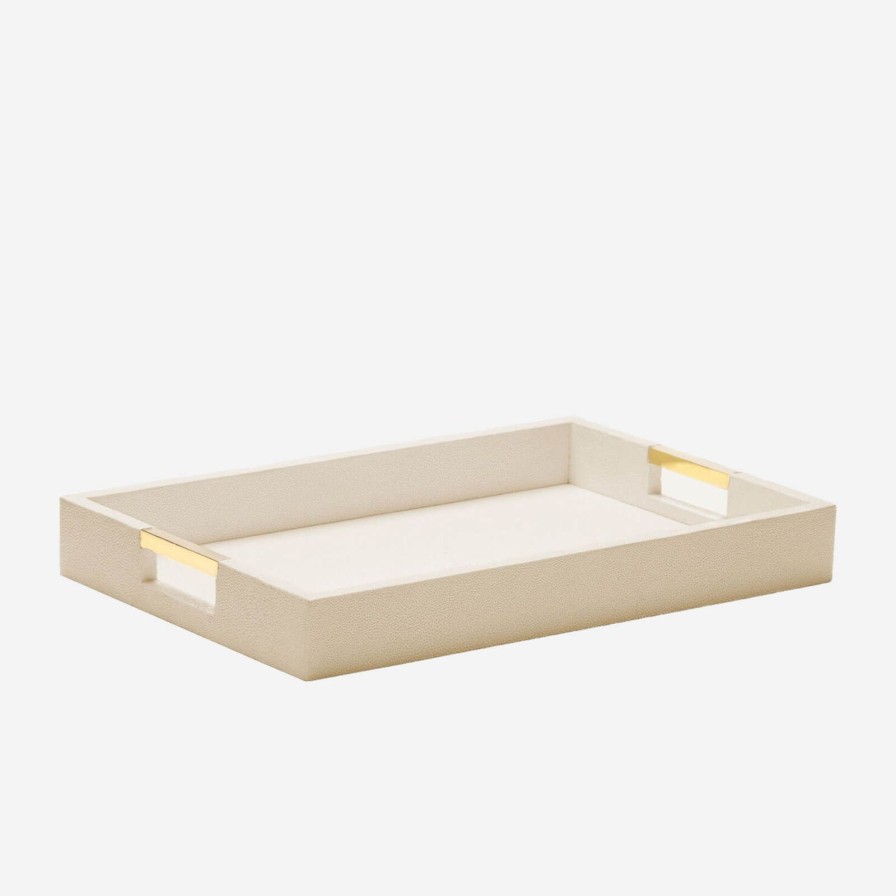 Dining Aerin | Modern Shagreen Desk Tray Wheat