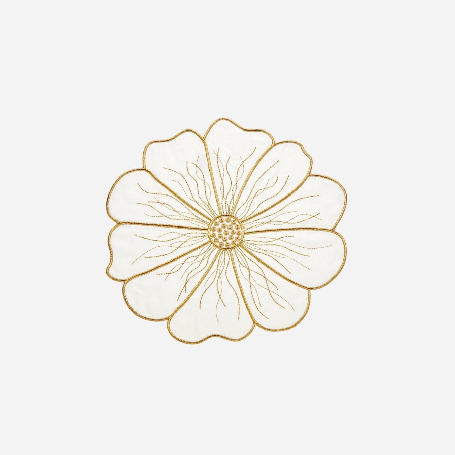 Dining Bonadea | Anemone Placemat White & Gold