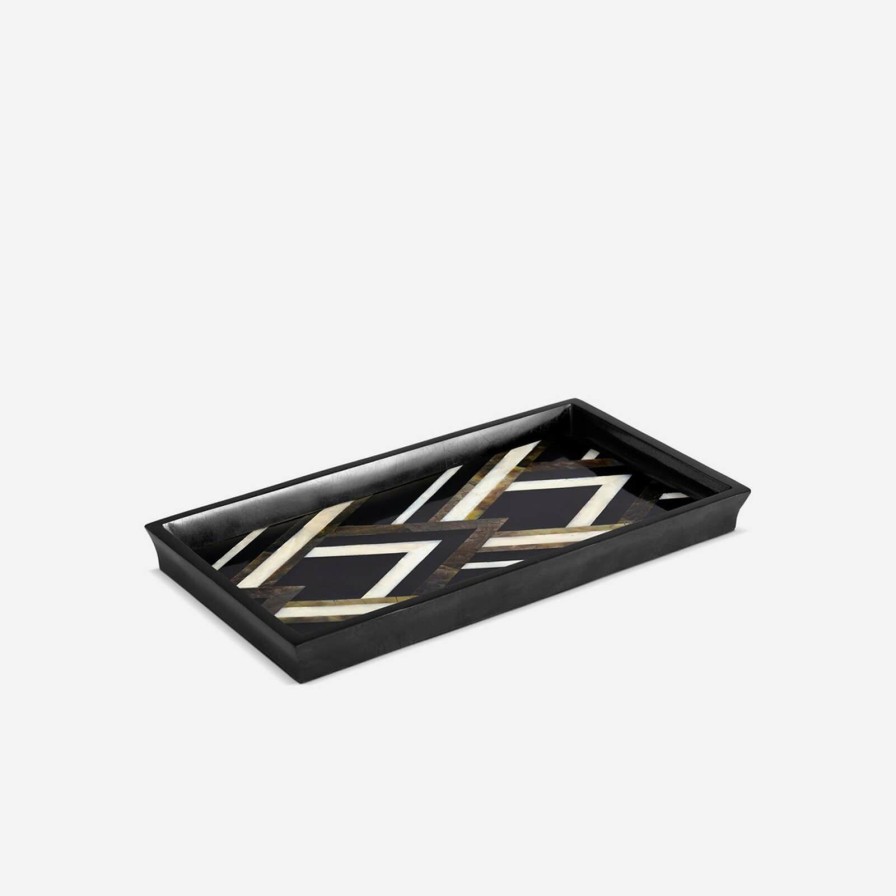 Dining L'Objet | Deco Noir Small Rectangular Tray