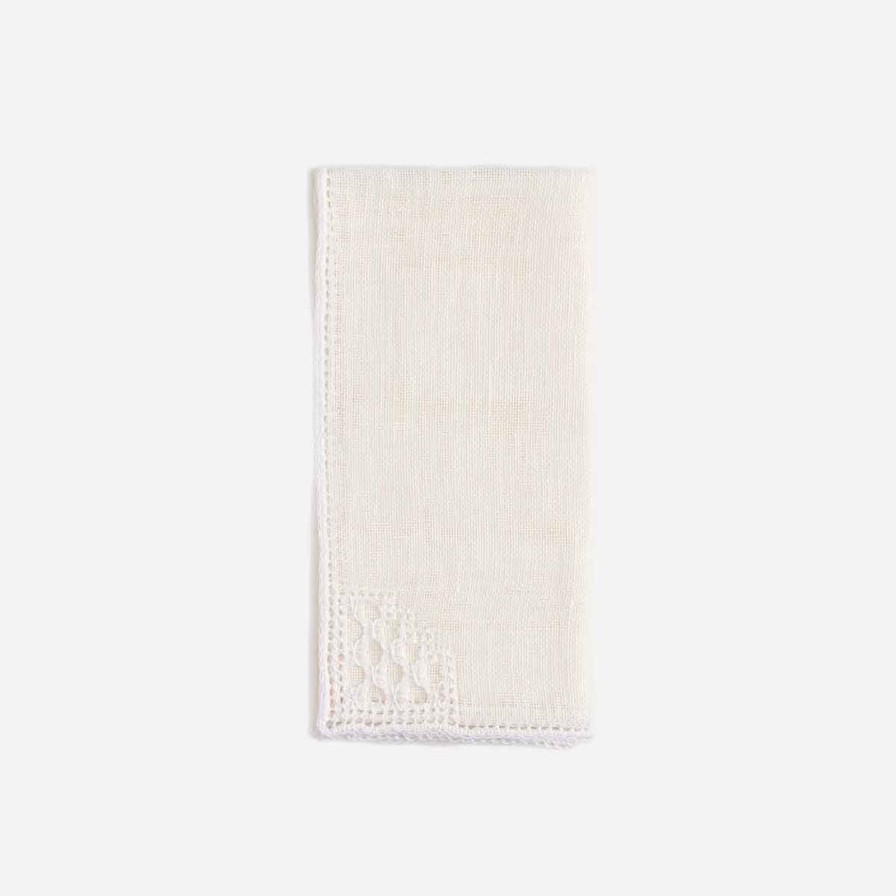 Dining Bonadea | Mozzano Embroidered Napkin-White