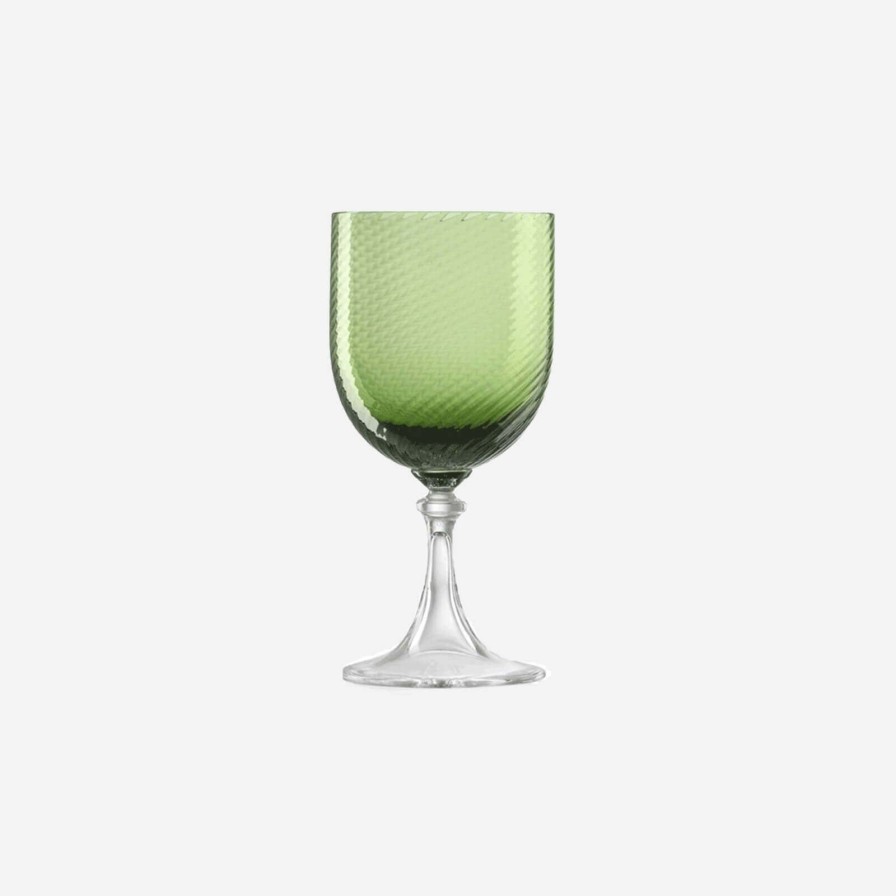 The Tabletop Edit Nason Moretti | Torse Red Wine Glass Green