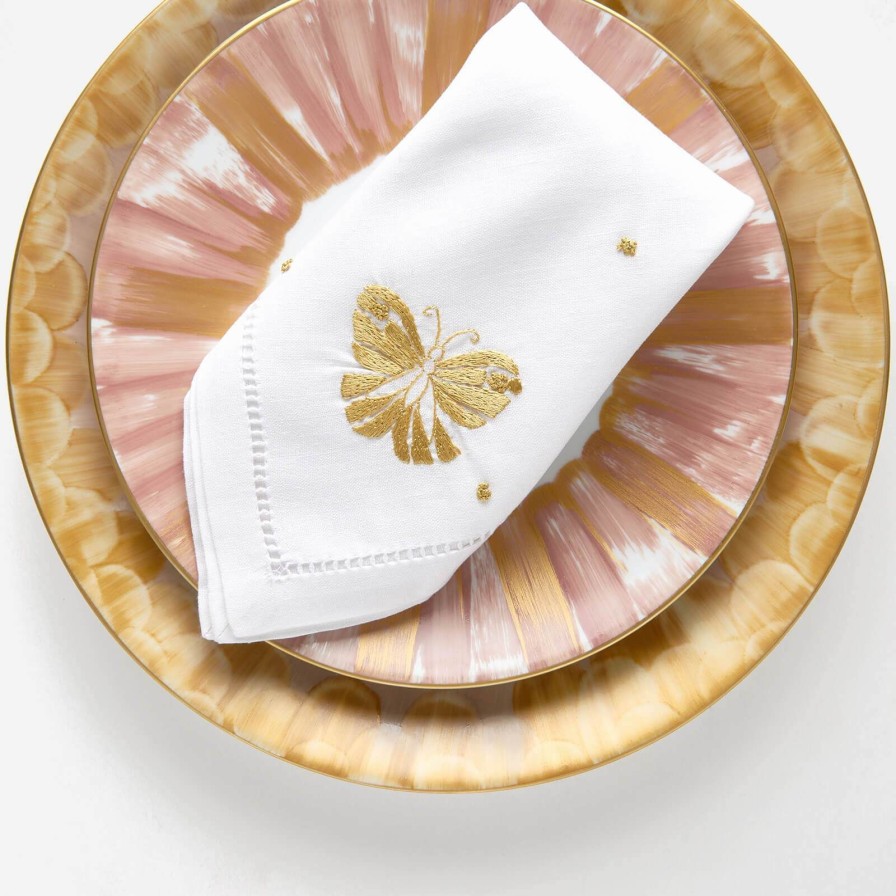 Dining Bonadea | Butterfly Hand-Embroidered Dinner Napkin