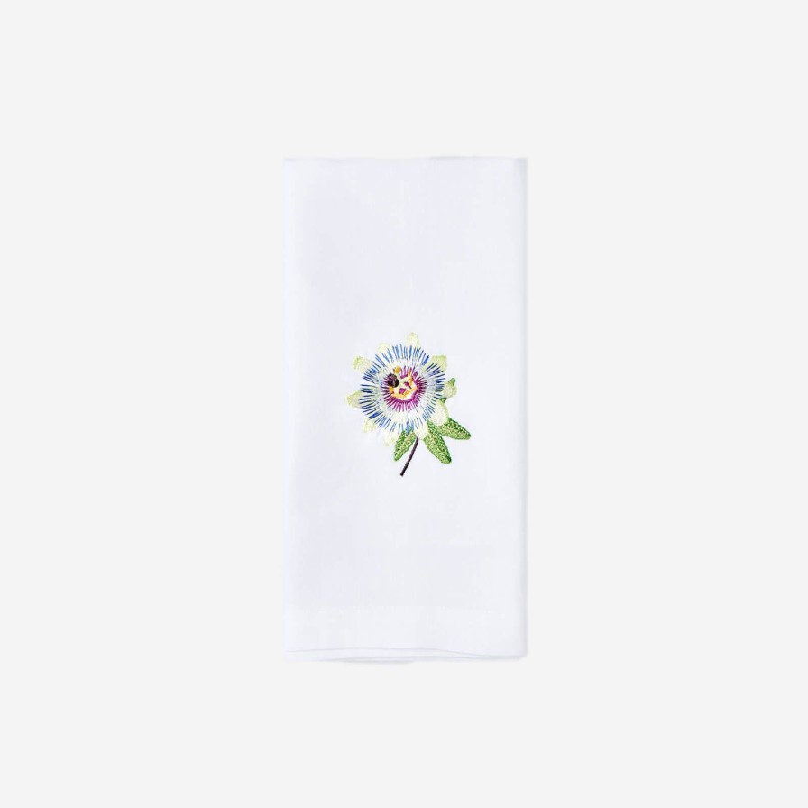 Dining Marie de Fels | Passion Flower Embroidered Napkin