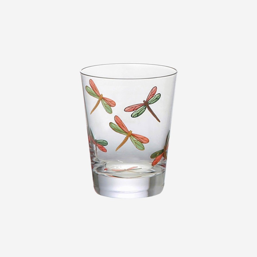 Glassware & Barware Artel | Dragonfly Painted Tumbler-Set Of 2